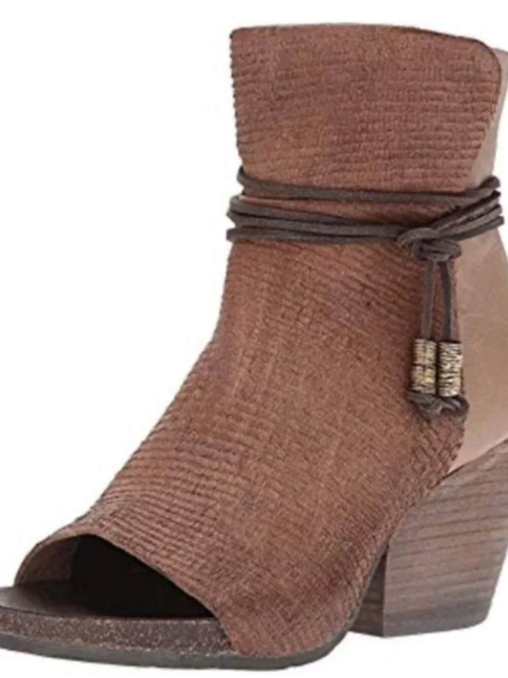 OTBT Women's Vagabond Open ToeBooties Brown Ankle chunky Y2K festival women 8.5